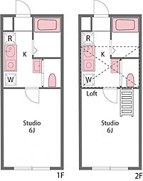 CLAIUS（クレイウス） 2階1Kの間取り