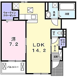 シャルム 1LDKの間取図画像