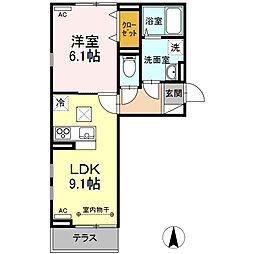 間取図画像 1LDK