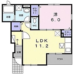 エトワールD 1LDKの間取図画像