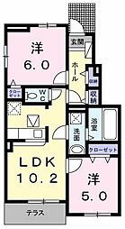 パティオ.YS 2LDKの間取図画像