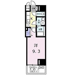 パルカーノ 1Kの間取図画像