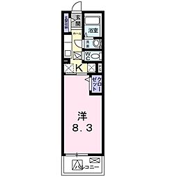 エンドレスハイム 1Kの間取図画像
