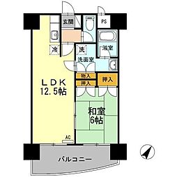 ダイヤヒルズ島瀬 1LDKの間取図画像