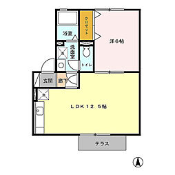 メゾンプレミール 1LDKの間取図画像