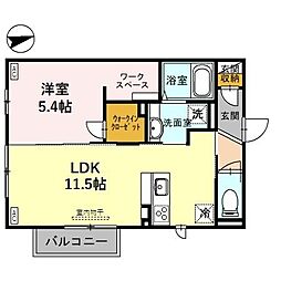 ユースフル高尾台 1LDKの間取図画像