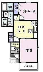 間取図画像 2DK