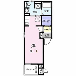 メゾンステラ ワンルームの間取図画像