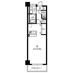 キャッスル常滑 ワンルームの間取図画像