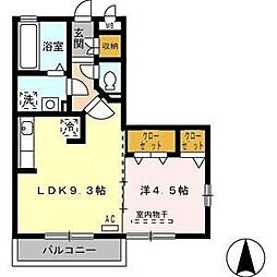 エクセレントアイランド 1LDKの間取図画像