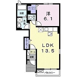 サニー八向 1LDKの間取図画像