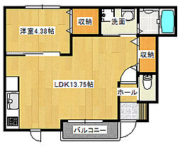 camminoV 1階1LDKの間取り