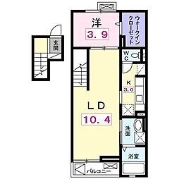 ヴォナールコート 1LDKの間取図画像