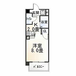 GRANDEUR 1Kの間取図画像