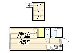 Kビレッジ2 ワンルームの間取図画像