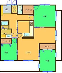 TAS2002 7階3LDKの間取り