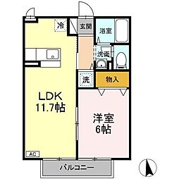 グランシャリオ・フォルテ 1LDKの間取図画像