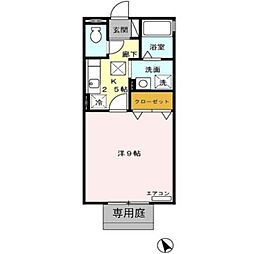 Ｈｅｒｍａｎａ 1階1Kの間取り