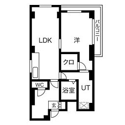 Fleurouge 1LDKの間取図画像