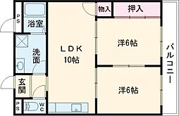 グリーンコーポ小林 305 3階2LDKの間取り
