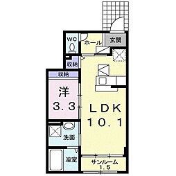 プレーヌ　アージュ 1階1LDKの間取り