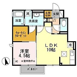 セジュール室小路B 1LDKの間取図画像
