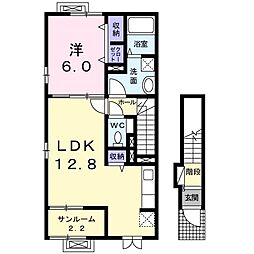 ネオファースト3 1LDKの間取図画像