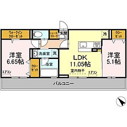 AMR15 2LDKの間取図画像