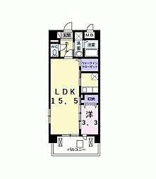 メゾンドラック 1LDKの間取図画像