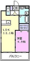 ブルースカイマンション10 1LDKの間取図画像