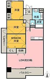 ダイアパレス中前川 3LDKの間取図画像