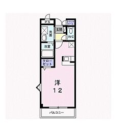 サンハイム桜木 ワンルームの間取図画像