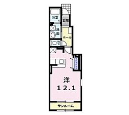 メゾン・ノワール ワンルームの間取図画像