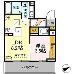 アイリス 1LDKの間取図画像
