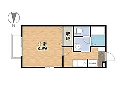 セジュールＩＺＵＭＩ 1階1Kの間取り