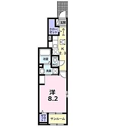 さくら館 1Kの間取図画像