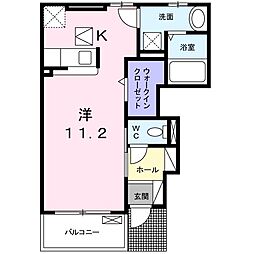 メゾンオーブ 1Kの間取図画像