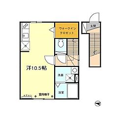 アルパイン ワンルームの間取図画像