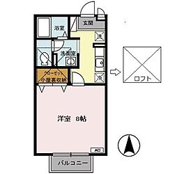 サンハイツ 1Kの間取図画像