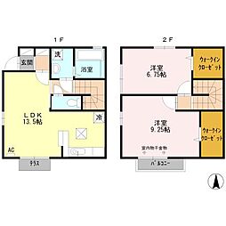 ウイットナナ 2LDKの間取図画像