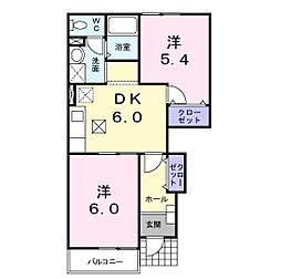 間取図画像 2DK