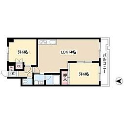 ラ・メゾン伊藤 5階2LDKの間取り