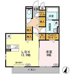 デュオ南太閤山 1LDKの間取図画像