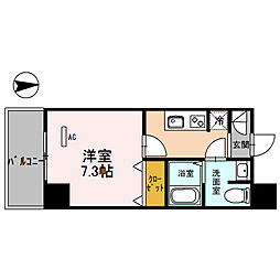 リベラーレ中野 1階1Kの間取り