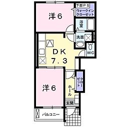 グランツ.U2 2DKの間取図画像