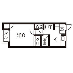 間取図画像 1K