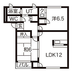 間取図画像 2LDK