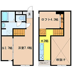 サンアリーナ桑名イースト 1Kの間取図画像