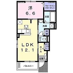 ルミエール 1LDKの間取図画像
