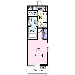 メゾンシンシア 1Kの間取図画像